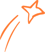 Orange shooting star