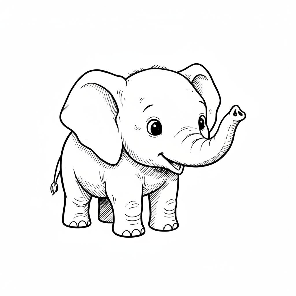how to draw a baby elephant. Activities for Kids.