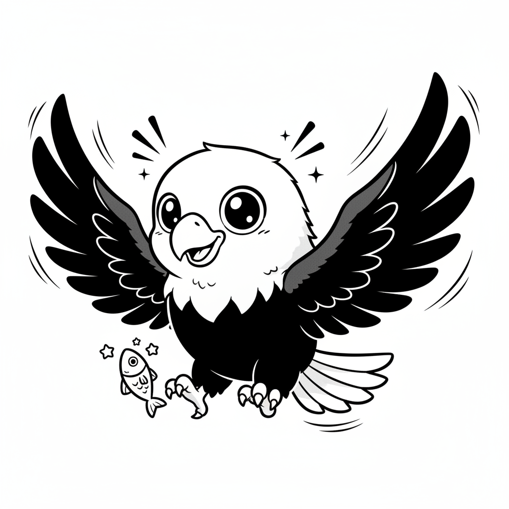 How to Draw a Bald Eagle example 2