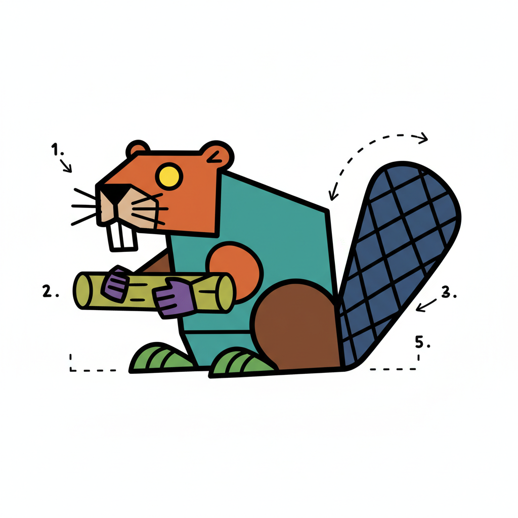 How to Draw a Beaver example 6