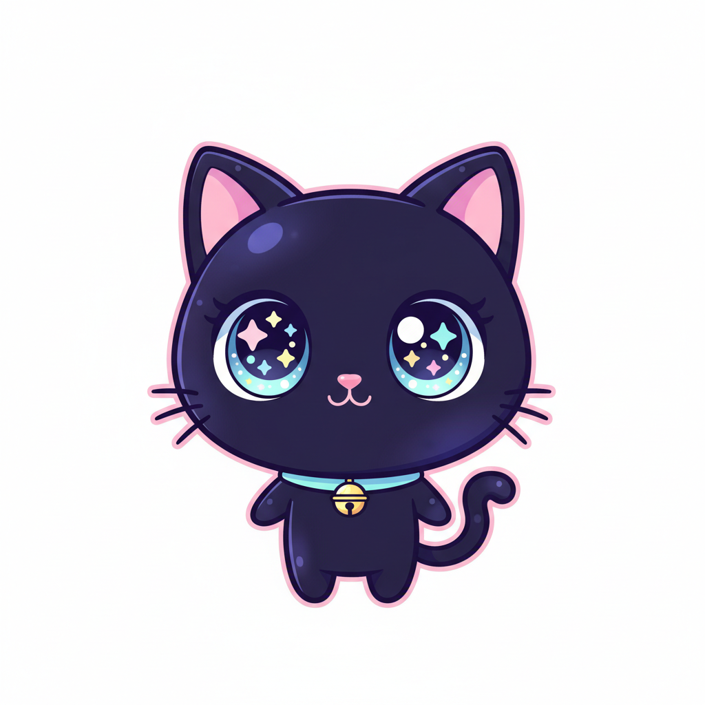 How to Draw a Black Cat example 5