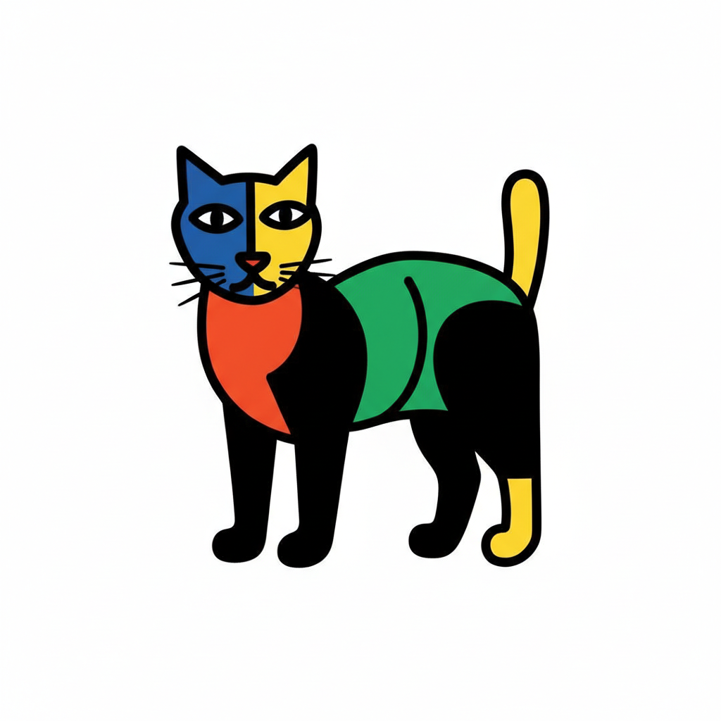 How to Draw a Black Cat example 6