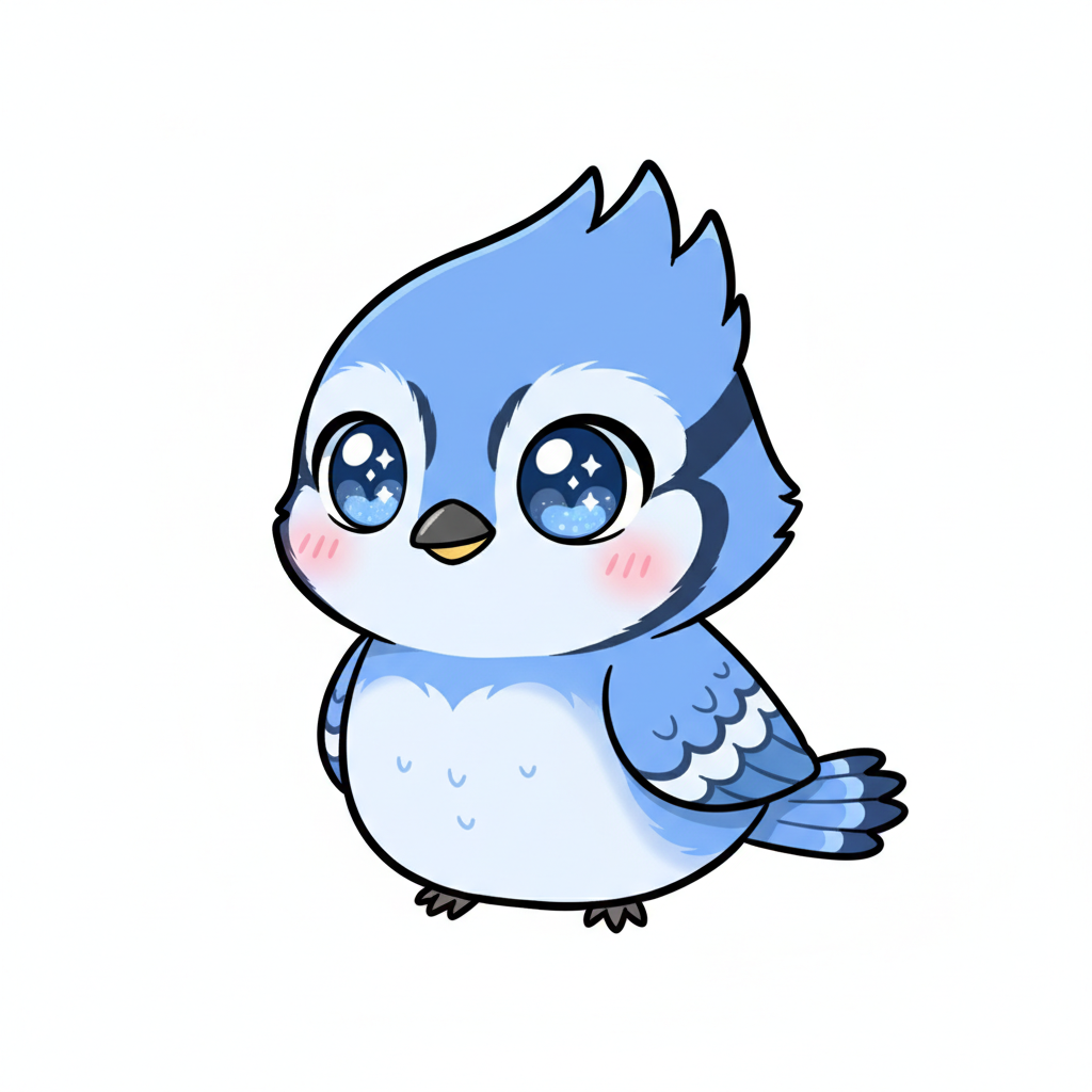 How to Draw a Blue Jay example 5