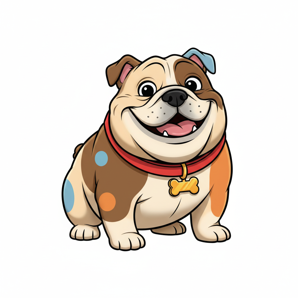 How to Draw a Bulldog example 4
