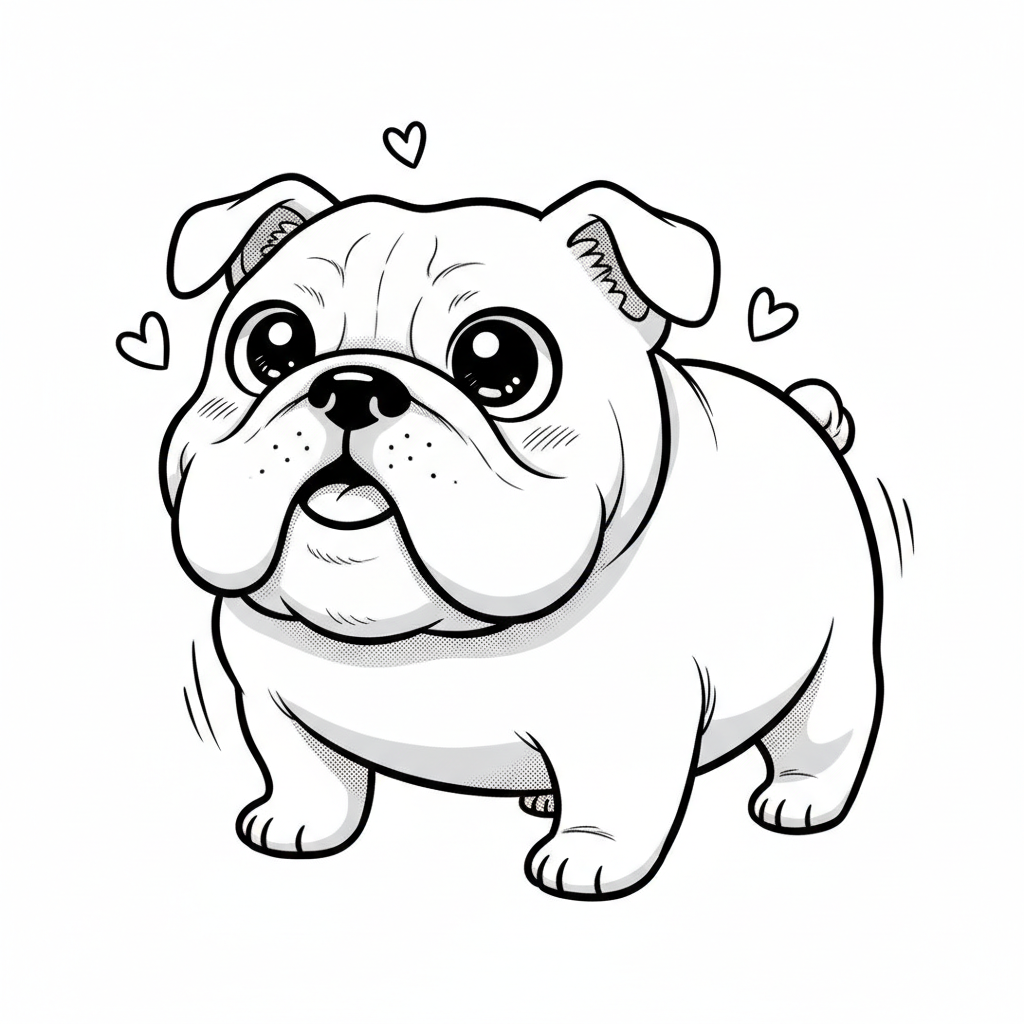 How to Draw a Bulldog example 2