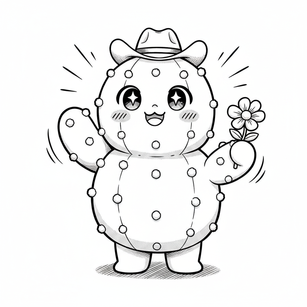 How to Draw a Cactus example 2