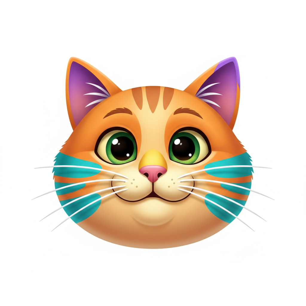 How to Draw a Cat Face example 4