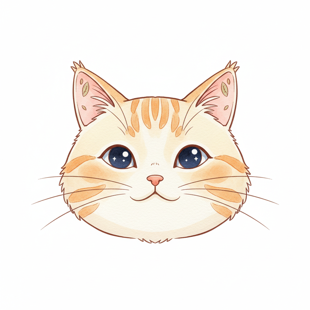 How to Draw a Cat Face example 3