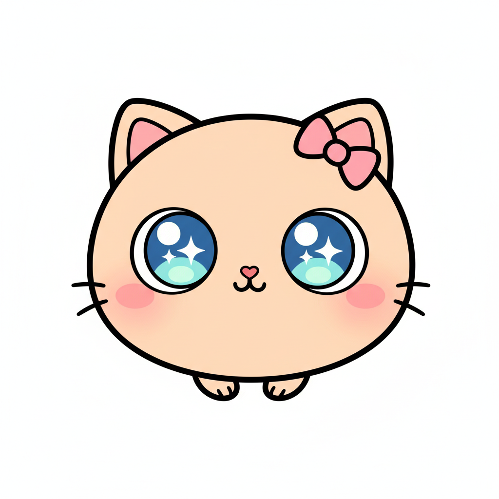 How to Draw a Cat Face example 5