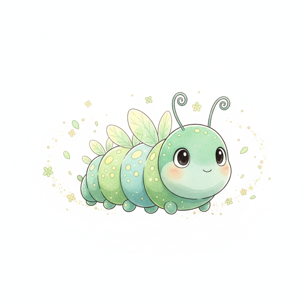 How to Draw a Caterpillar example 3