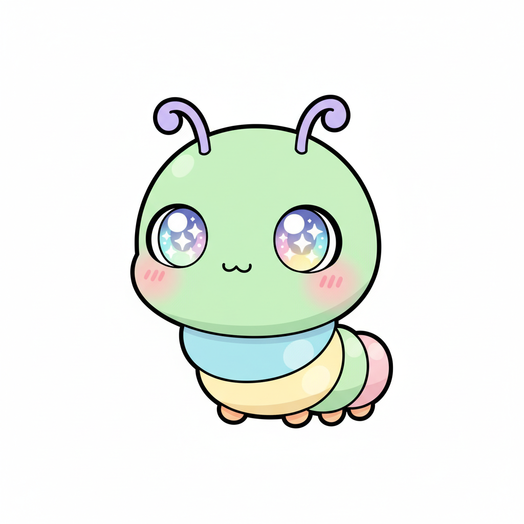 How to Draw a Caterpillar example 5