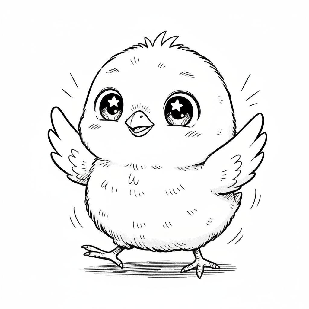 How to Draw a Chick example 2