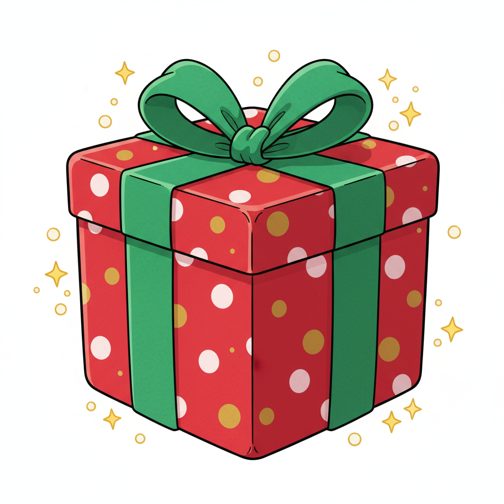 How to Draw a Christmas Present example 4