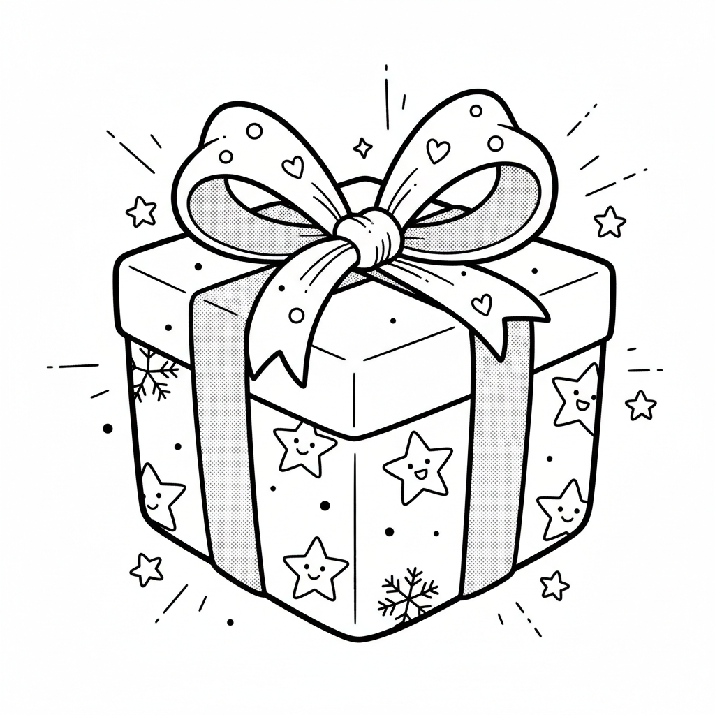 How to Draw a Christmas Present example 2