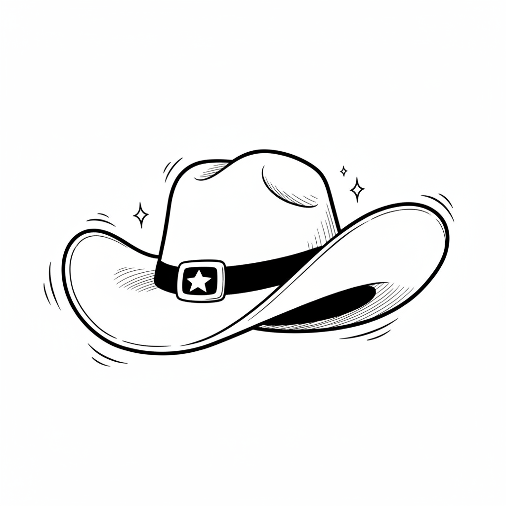 How to Draw a Cowboy Hat example 2