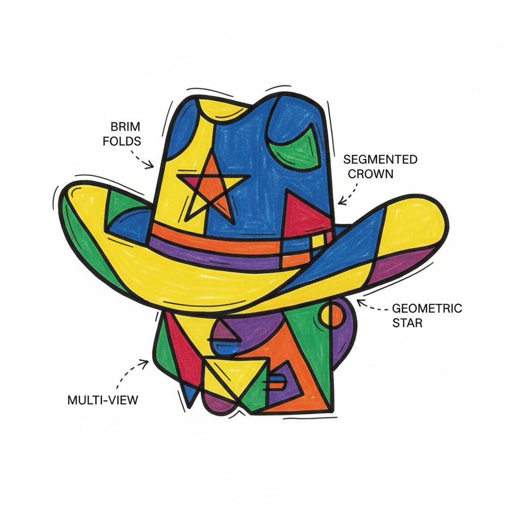 How to Draw a Cowboy Hat example 6