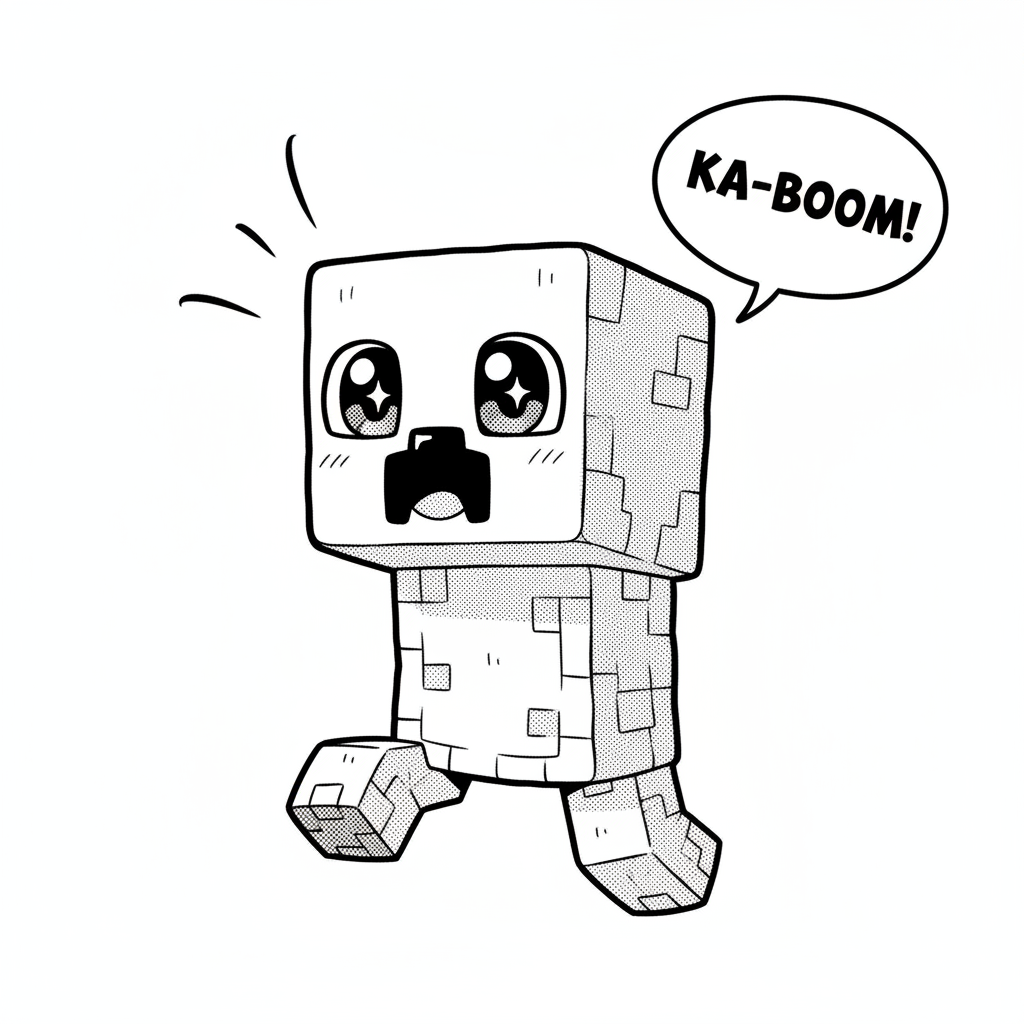 How to Draw a Creeper example 2