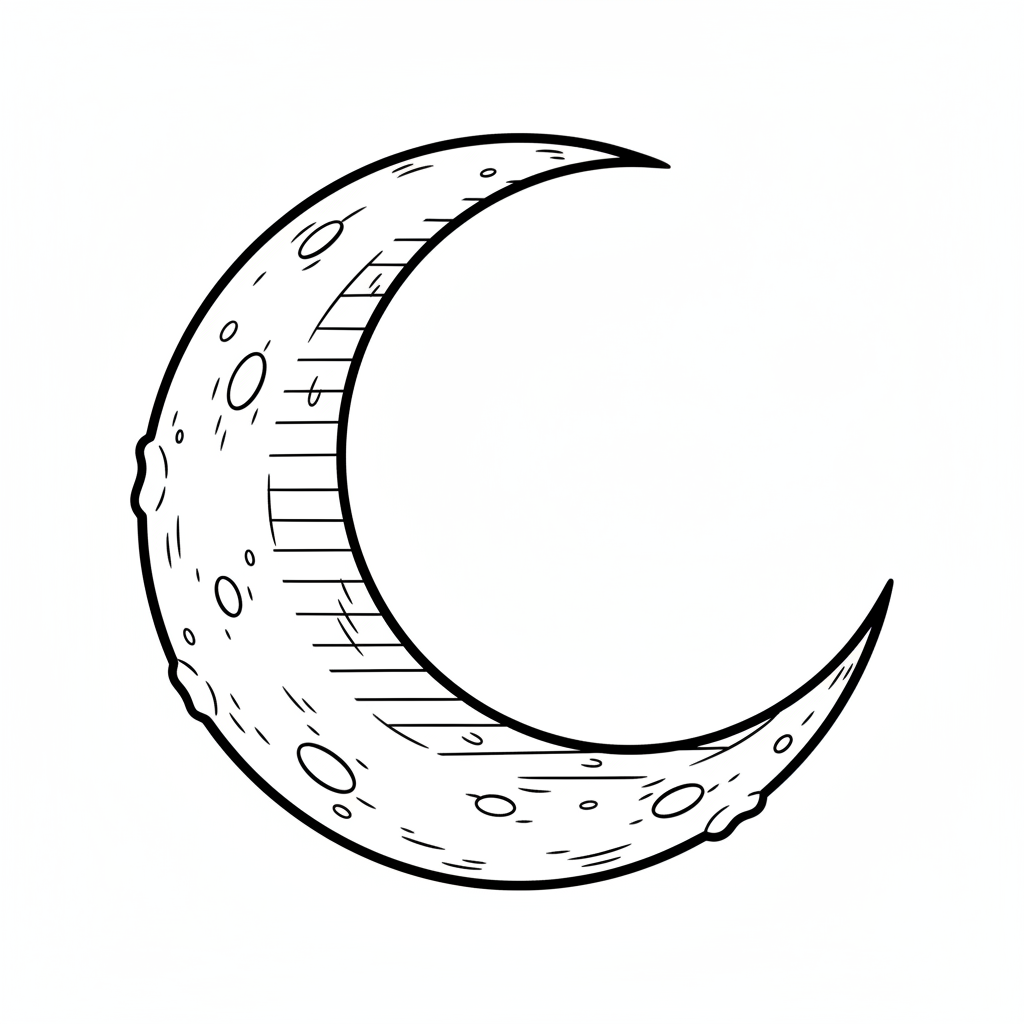 How to Draw a Crescent Moon