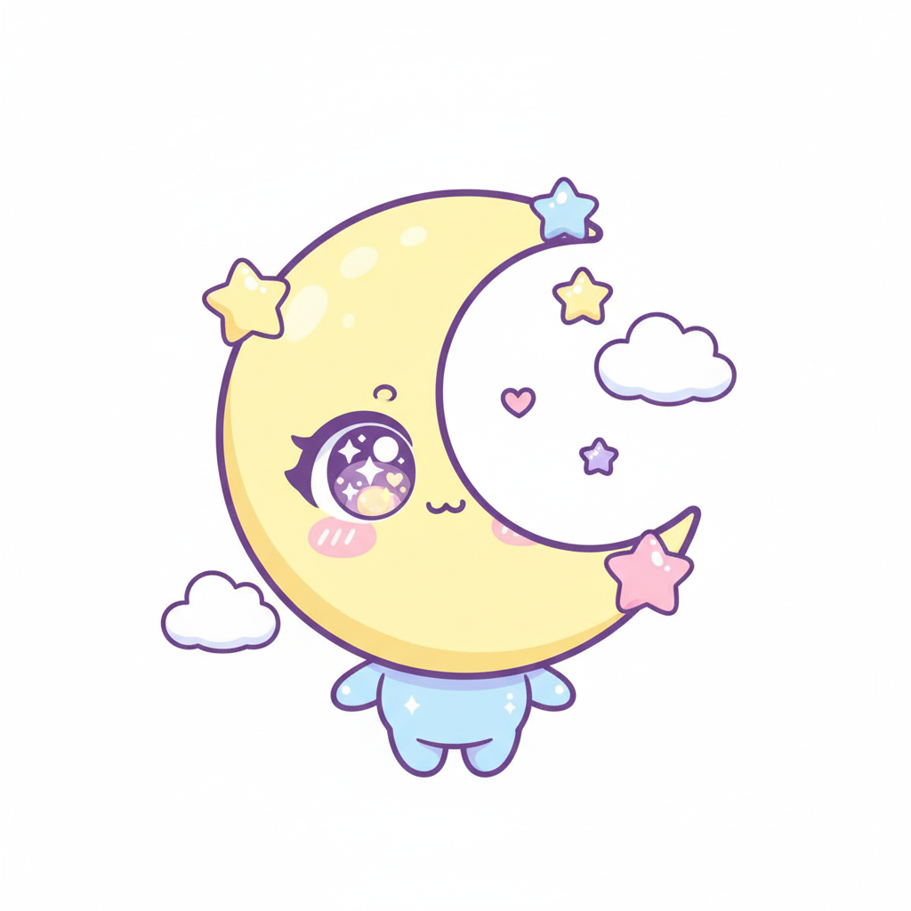 How to Draw a Crescent Moon example 5