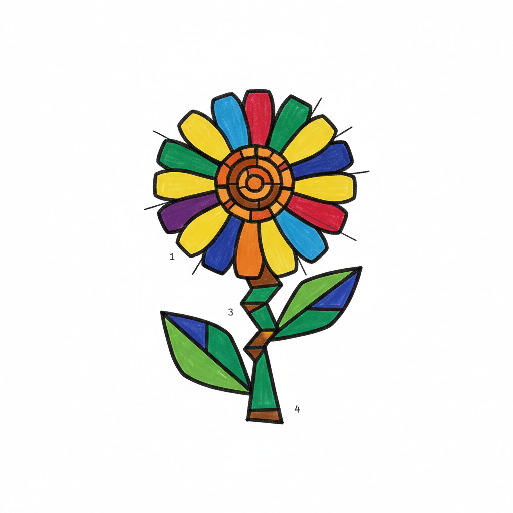 How to Draw a Daisy example 6