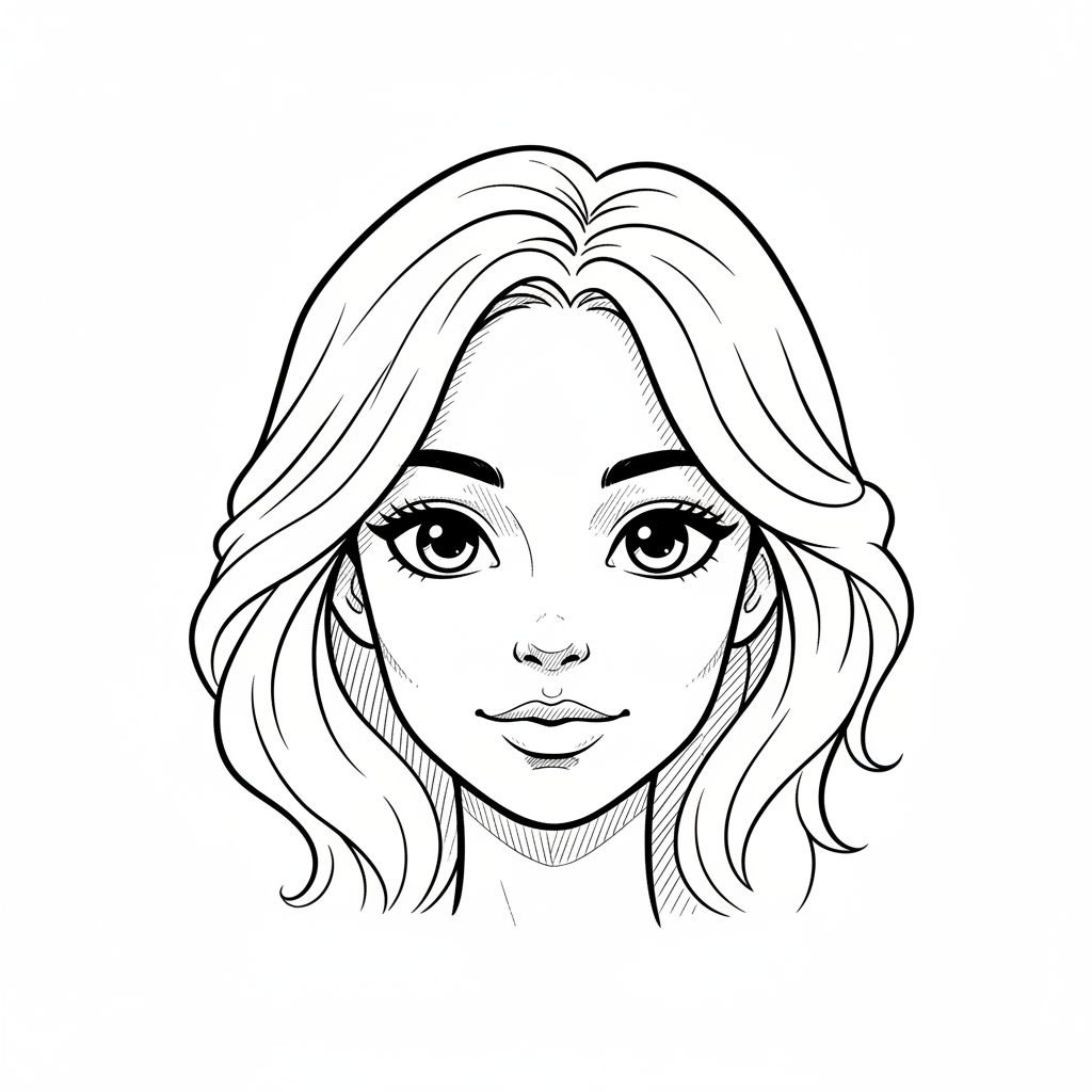 How To Draw A Female Face Very Easy Drawing On Paper 1280x720