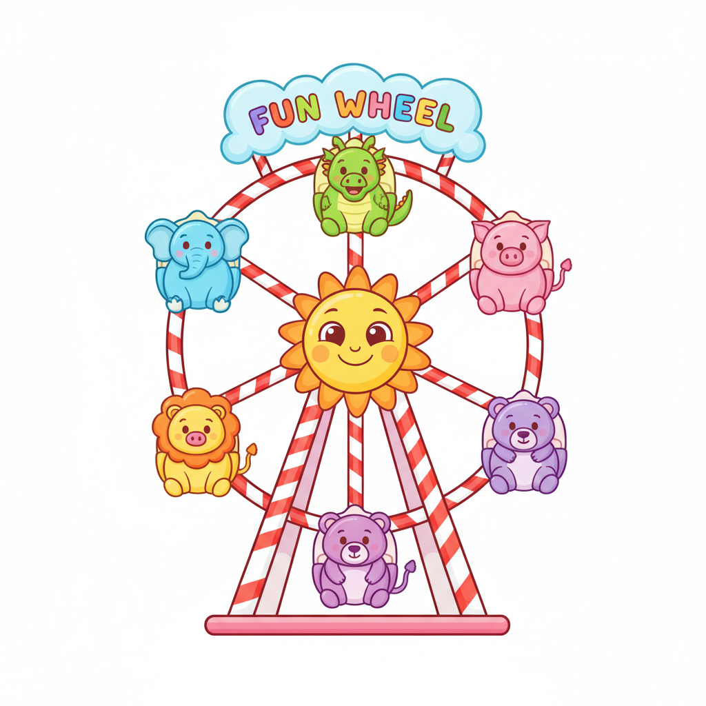 How to Draw a Ferris Wheel example 4