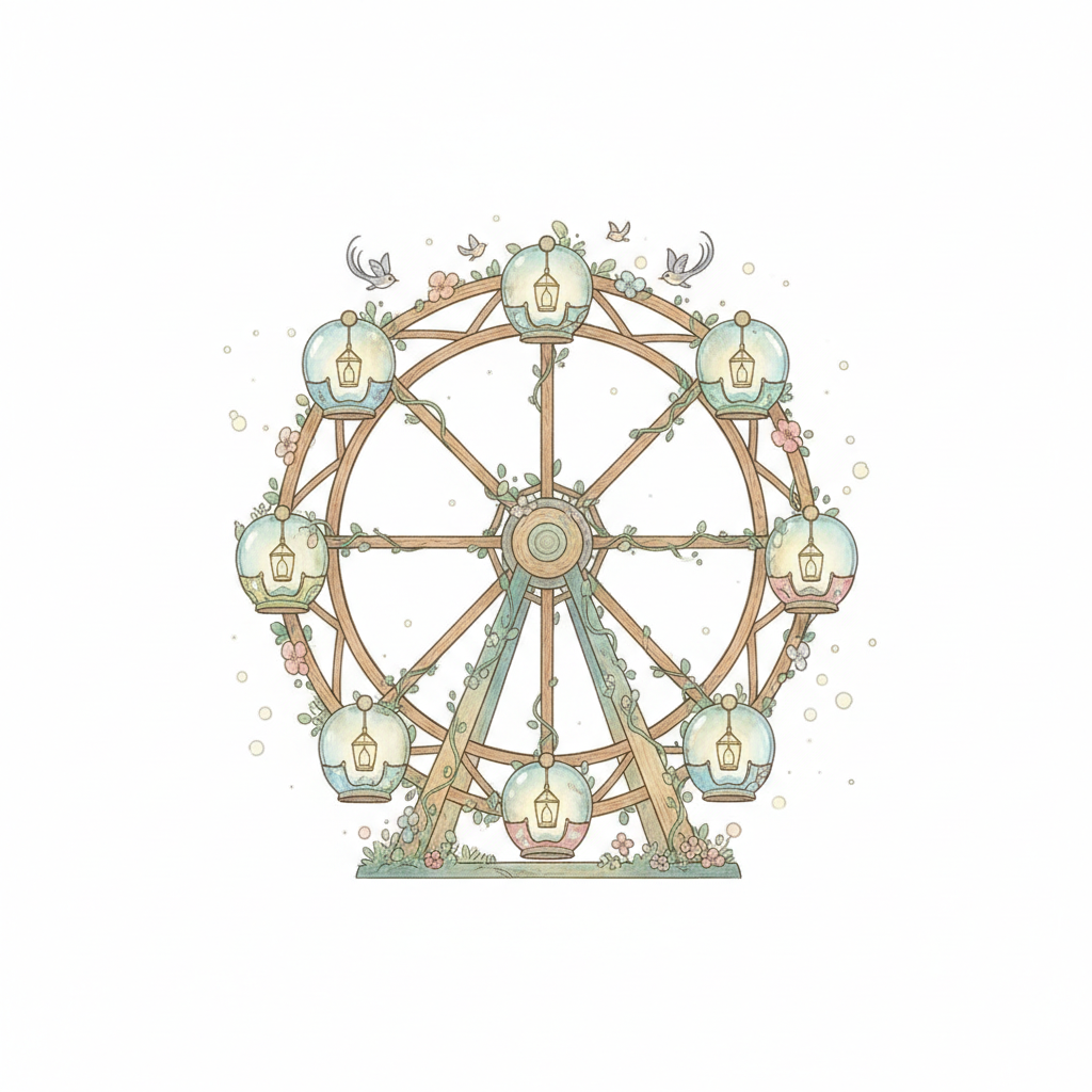 How to Draw a Ferris Wheel example 3