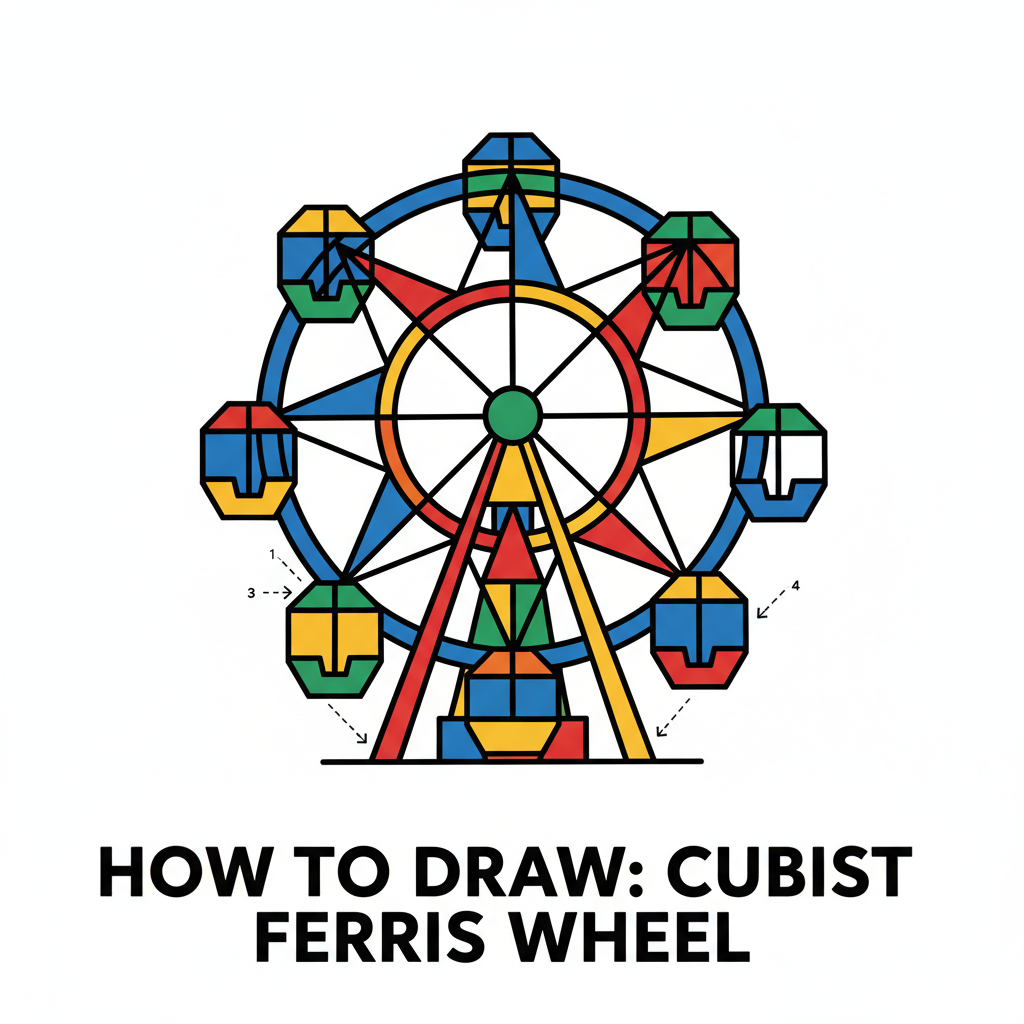 How to Draw a Ferris Wheel example 6