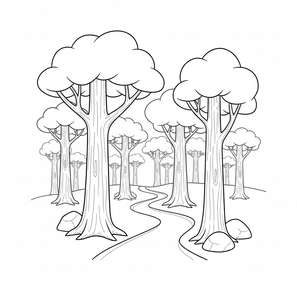 Forest Cartoon Black And White forest-cartoon-black-and-white