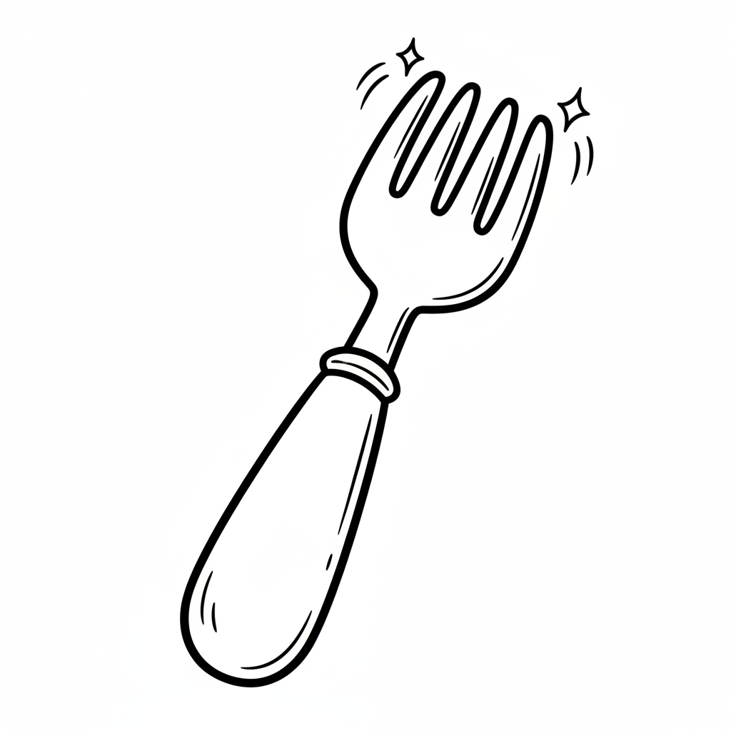 How to Draw a Fork example 2