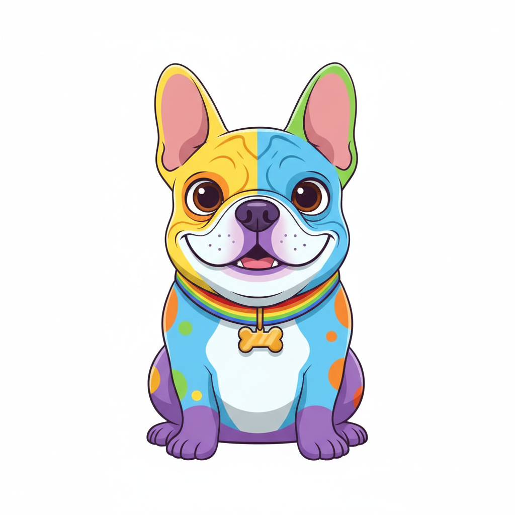 How to Draw a French Bulldog example 4