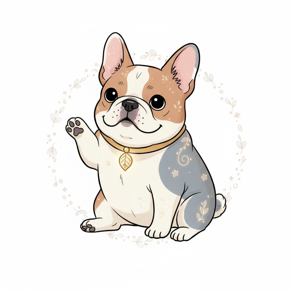 How to Draw a French Bulldog example 3