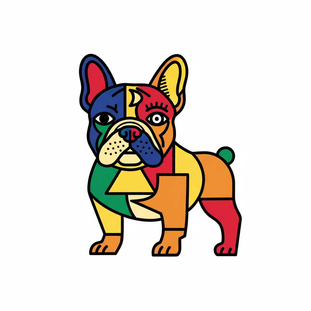 How to Draw a French Bulldog example 6