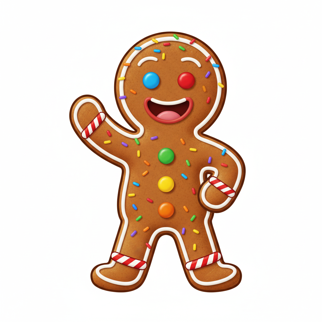 How to Draw a Gingerbread Man example 4