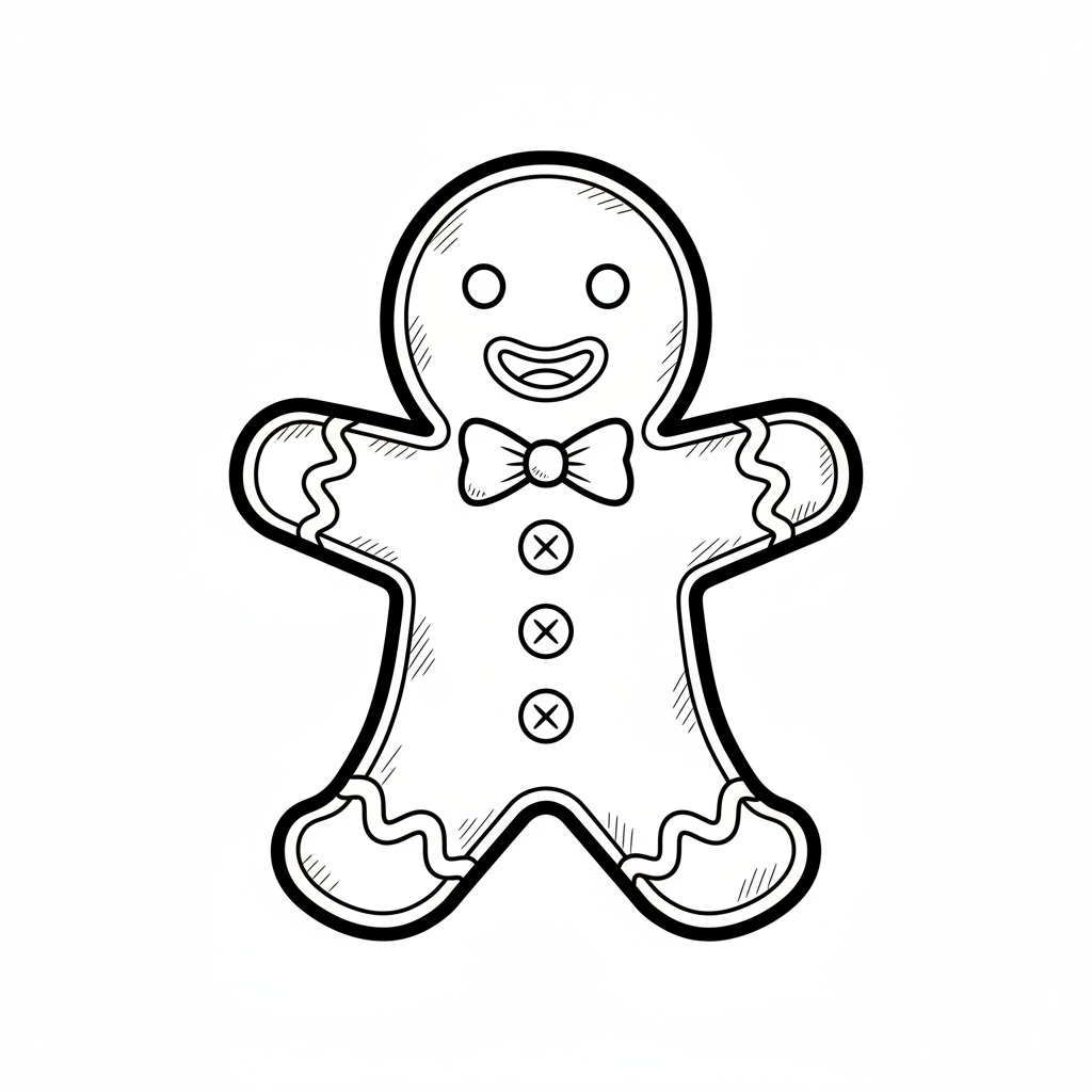 How to Draw a Gingerbread Man