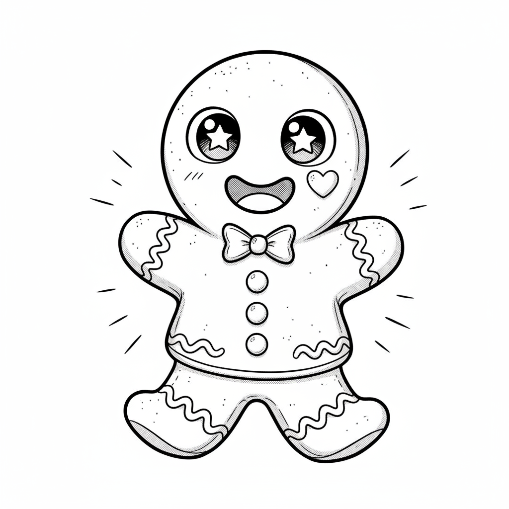 How to Draw a Gingerbread Man example 2