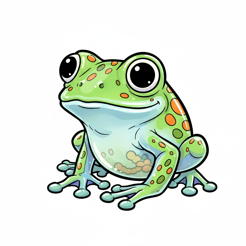 How to Draw a Glass Frog example 4
