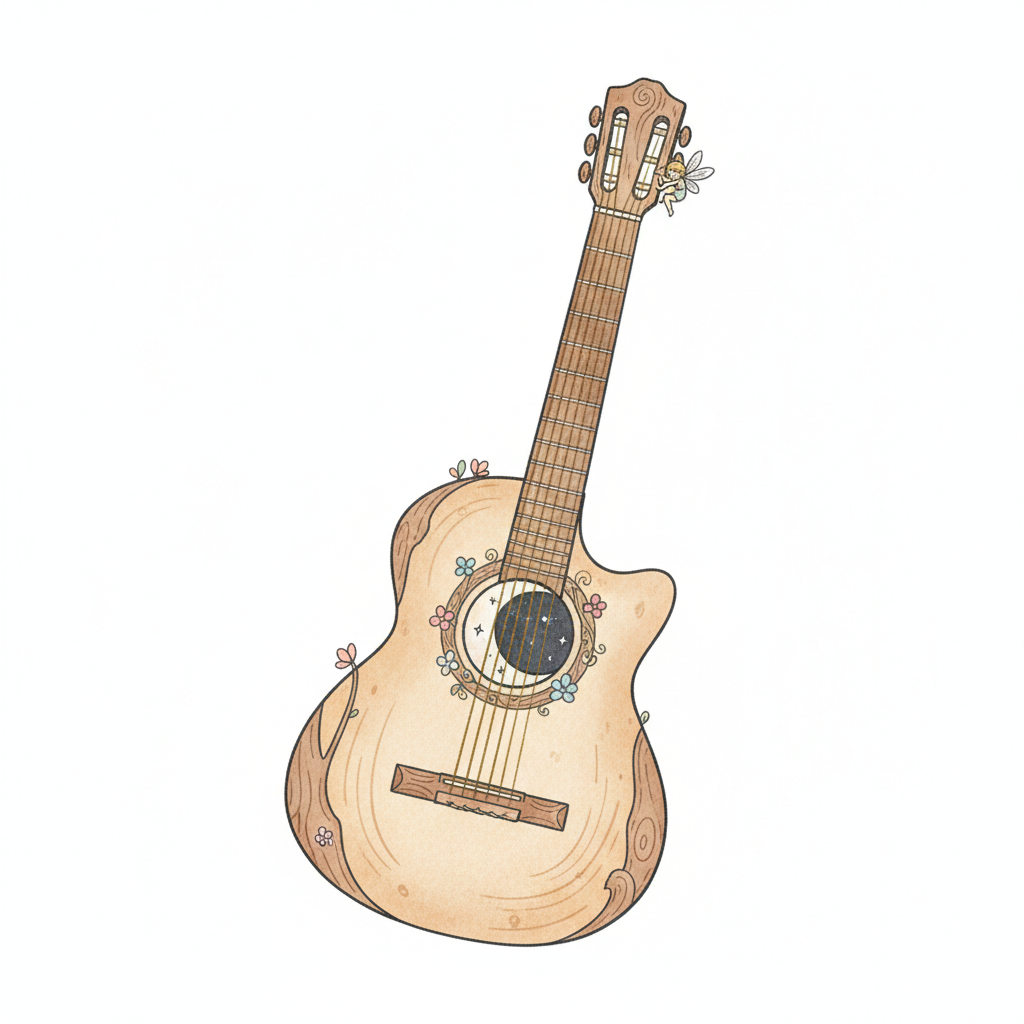 how to draw a guitar. Activities for Kids.