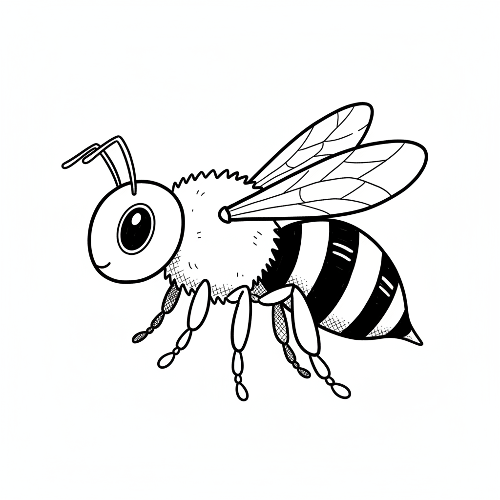 How to Draw a Honey Bee
