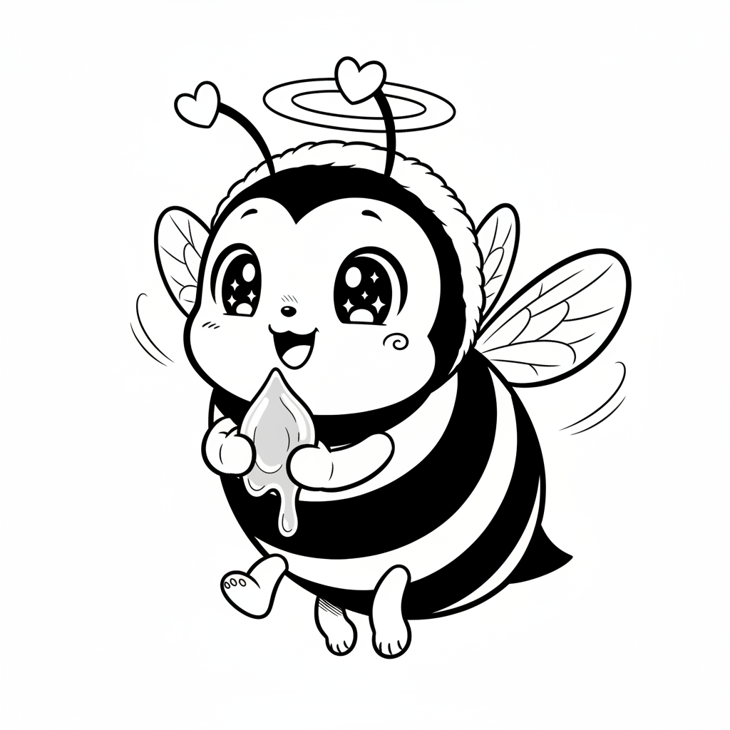 How to Draw a Honey Bee example 2