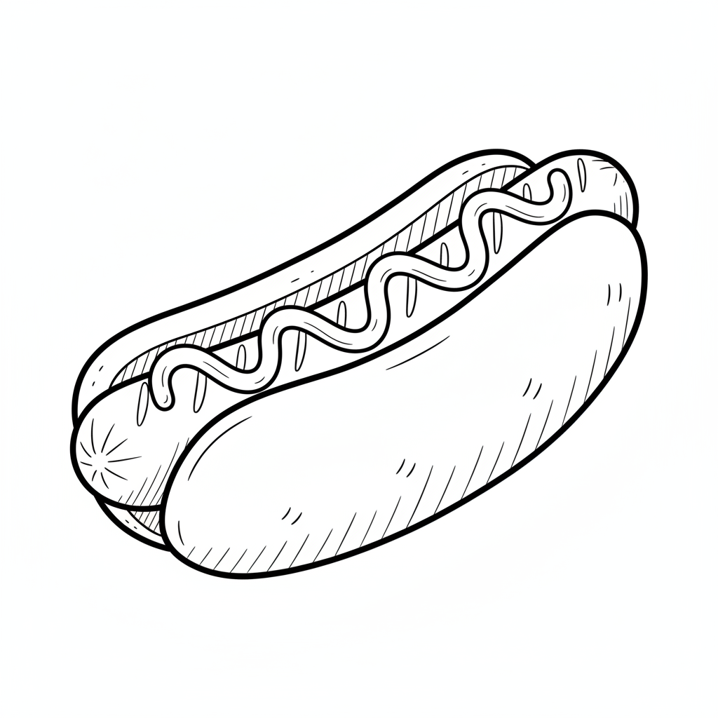 How to Draw a Hot Dog