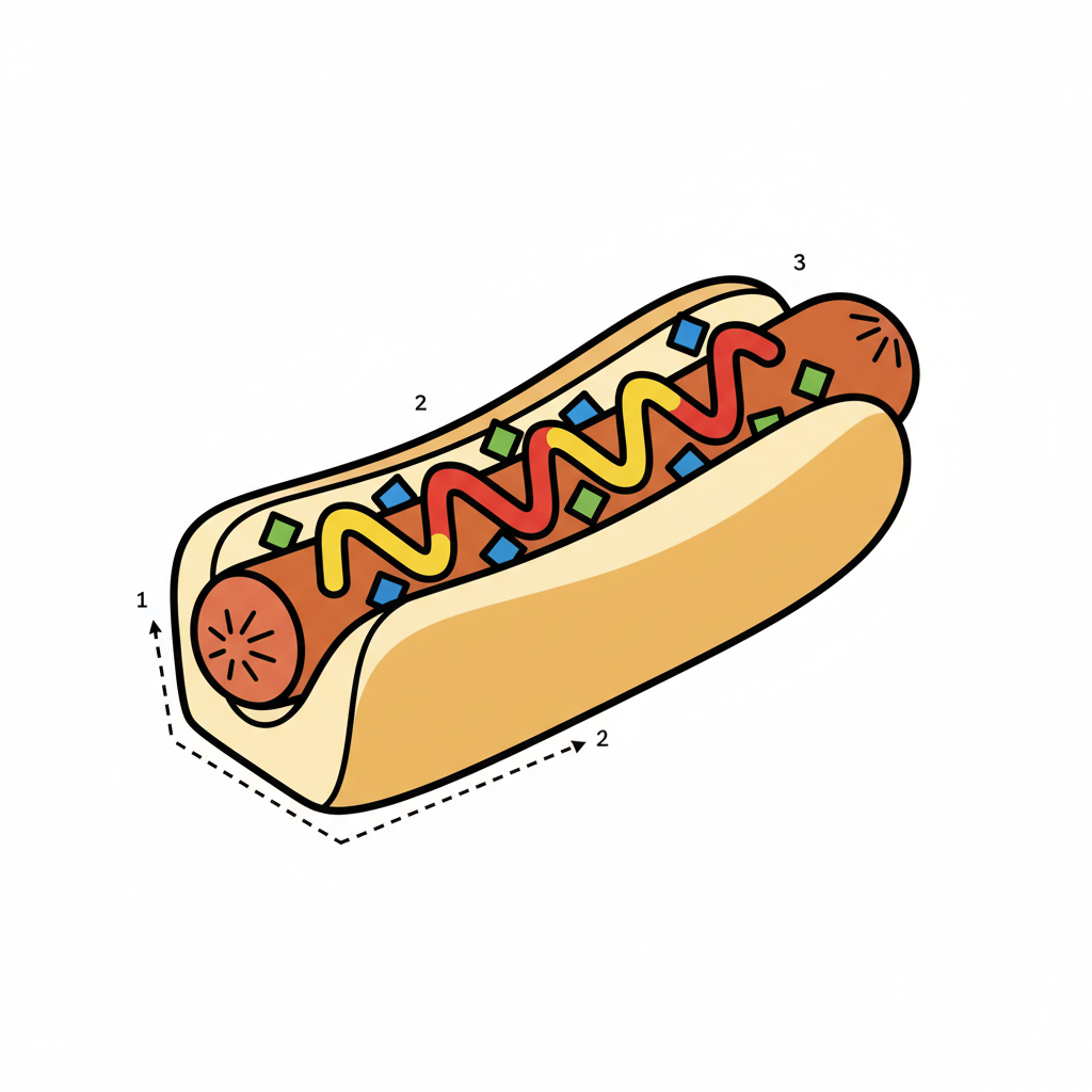 How to Draw a Hot Dog example 6