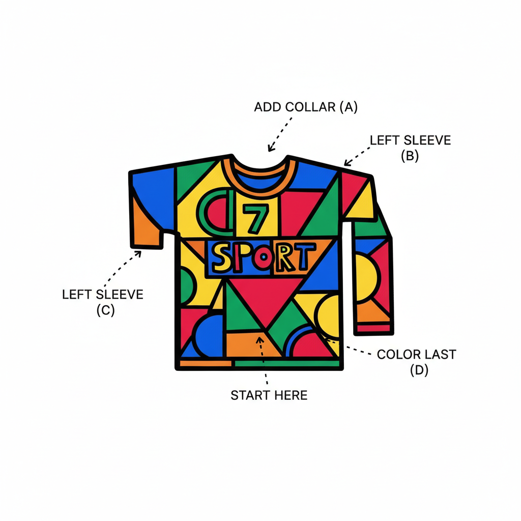 How to Draw a Jersey example 6
