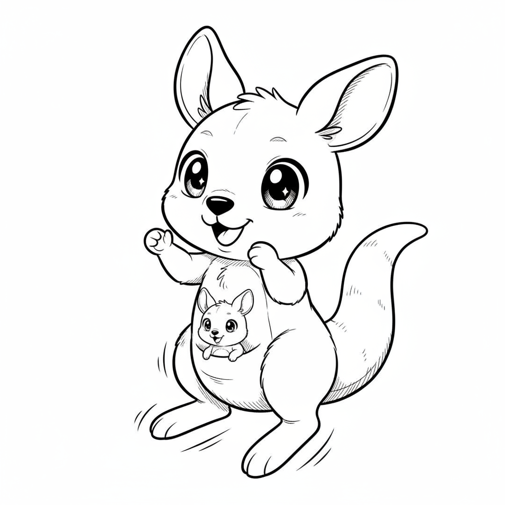 How to Draw a Kangaroo example 2