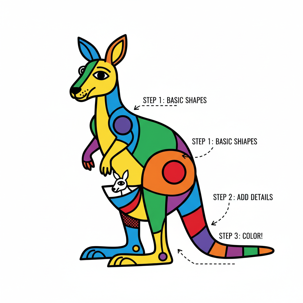How to Draw a Kangaroo example 6