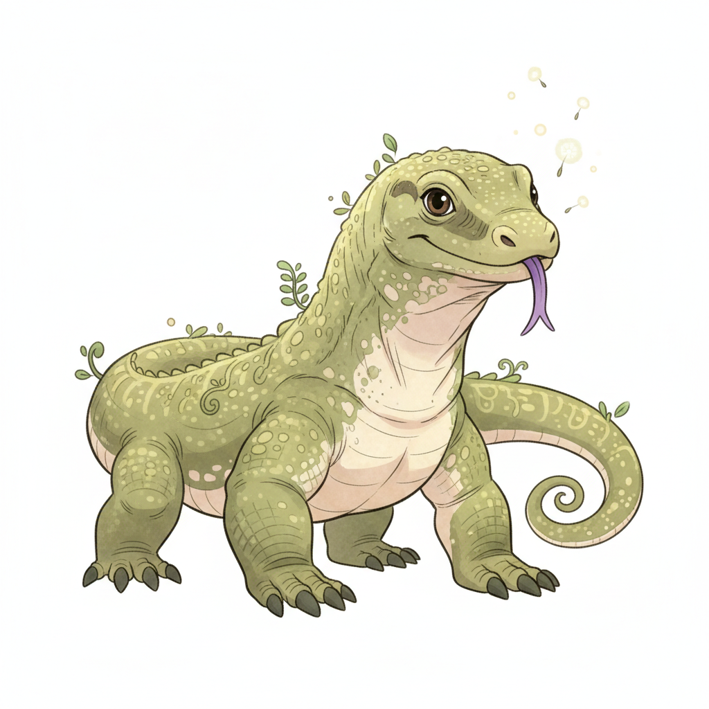 How to Draw a Komodo Dragon example 3