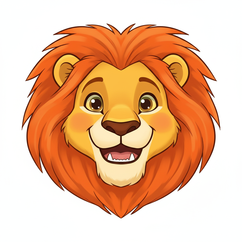 How to Draw a Lion Face example 4