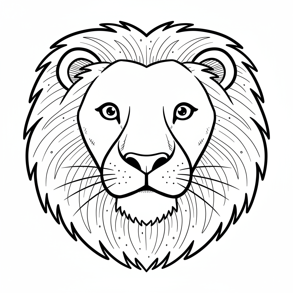 How to Draw a Lion Face