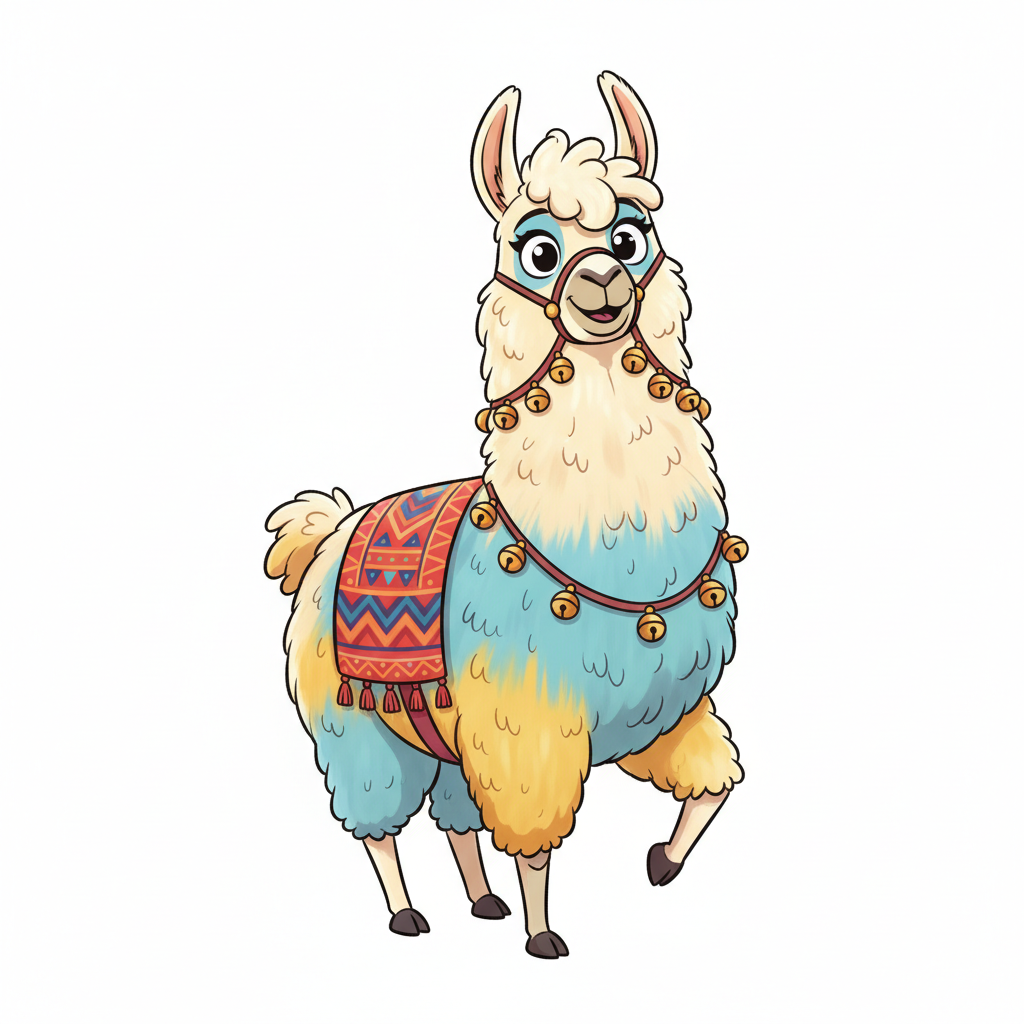 How to Draw a Llama example 4