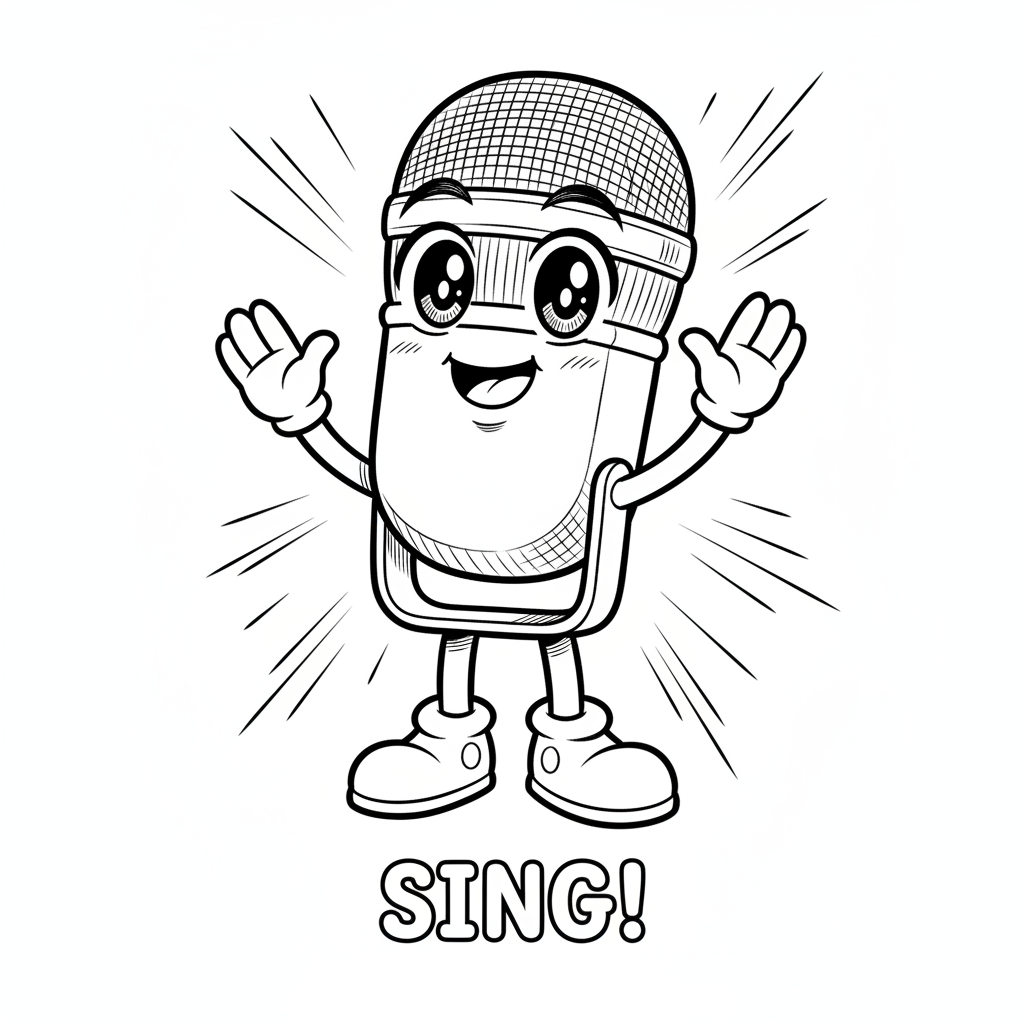 How to Draw a Microphone example 2